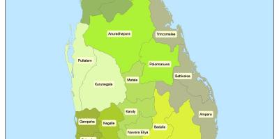 Район в Шрі-Ланці карті