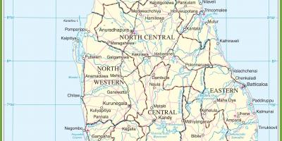 Карта Шрі-Ланки