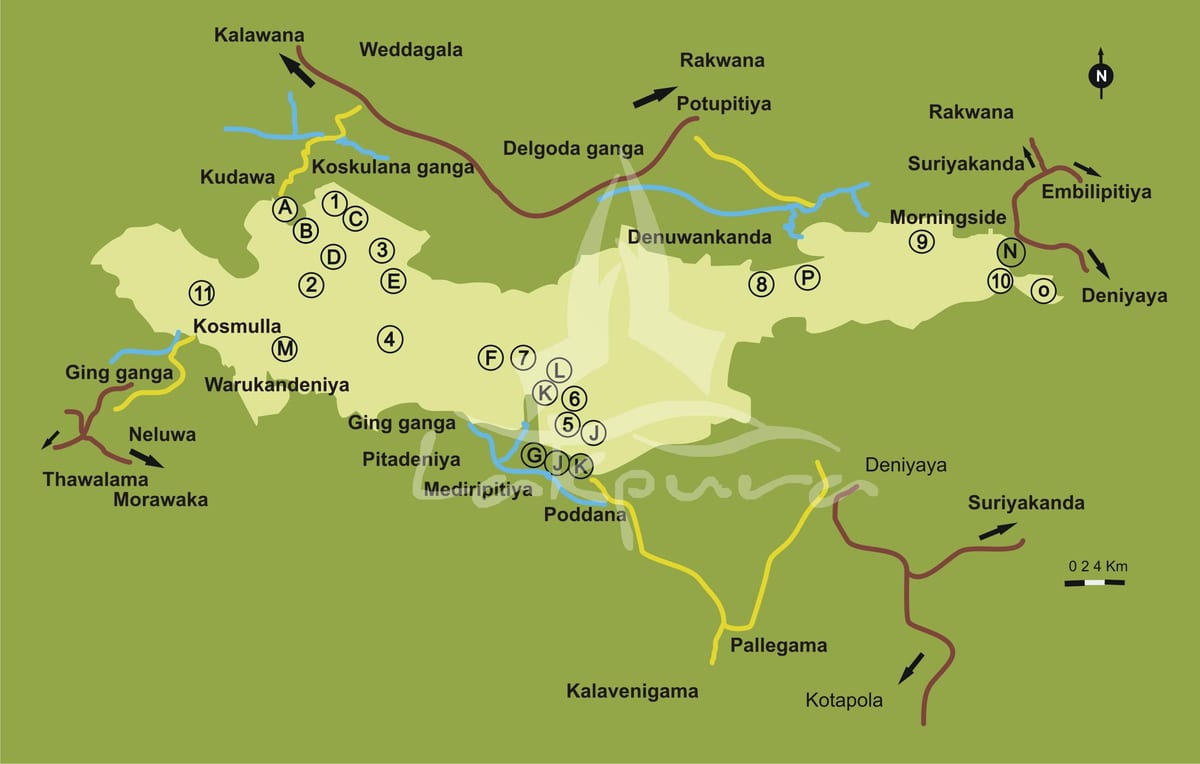 карта Синхараджа Шрі-Ланка