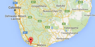  карта південно-заході Шрі-Ланки