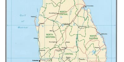 Карта кінець світу Шрі-Ланки